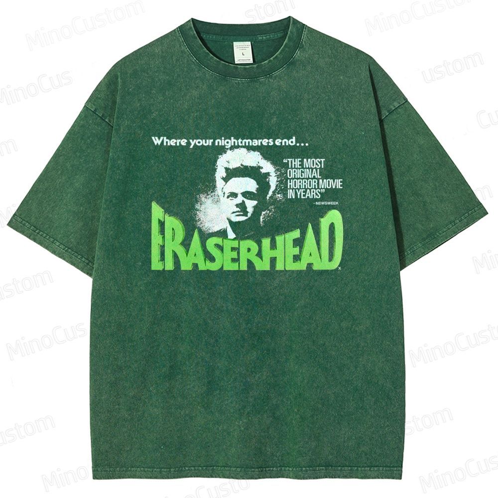 Vintage Washed Eraserhead Graphic Horror T - shirt