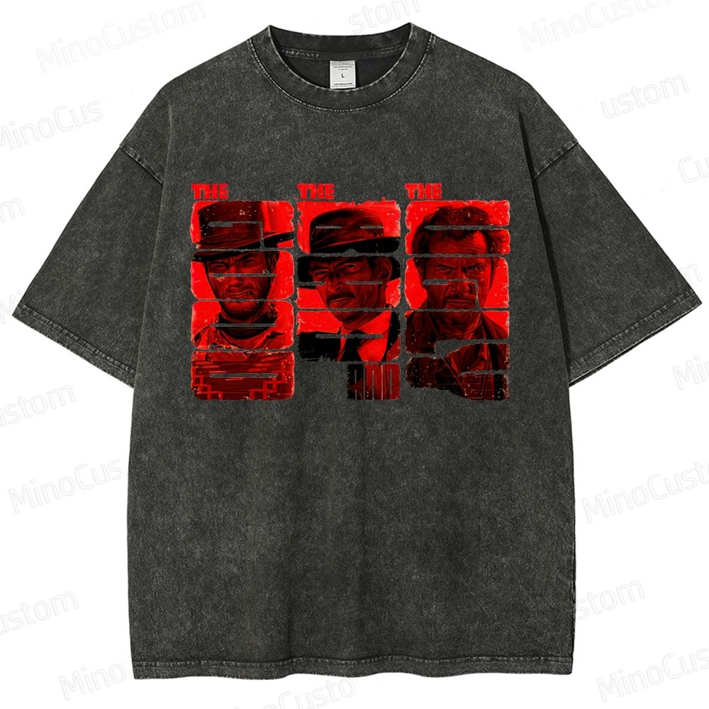 Vintage Washed The Good, the Bad and the Ugly Graphic Western T - shirt
