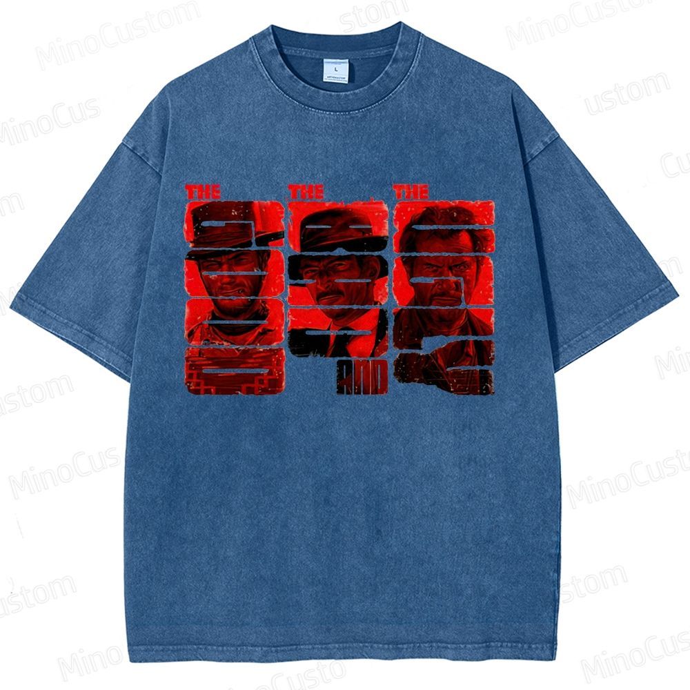 Vintage Washed The Good, the Bad and the Ugly Graphic Western T - shirt