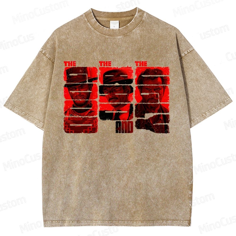 Vintage Washed The Good, the Bad and the Ugly Graphic Western T - shirt