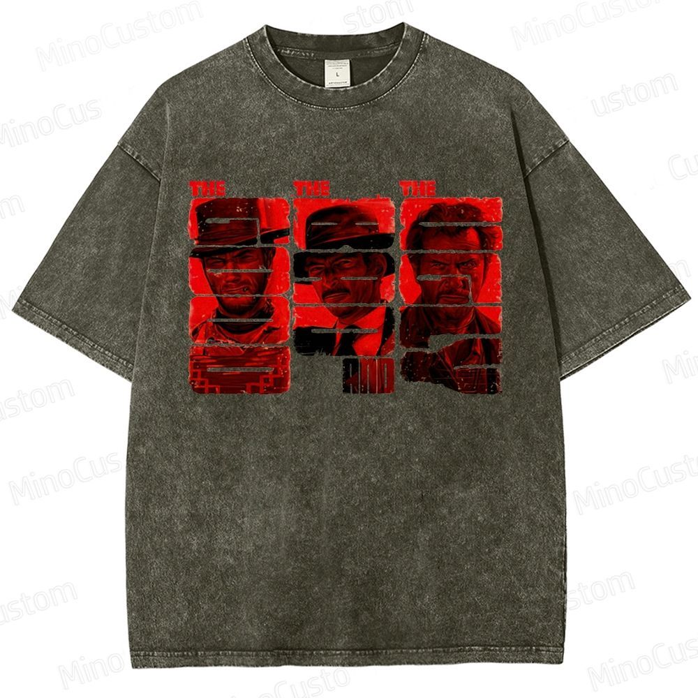 Vintage Washed The Good, the Bad and the Ugly Graphic Western T - shirt