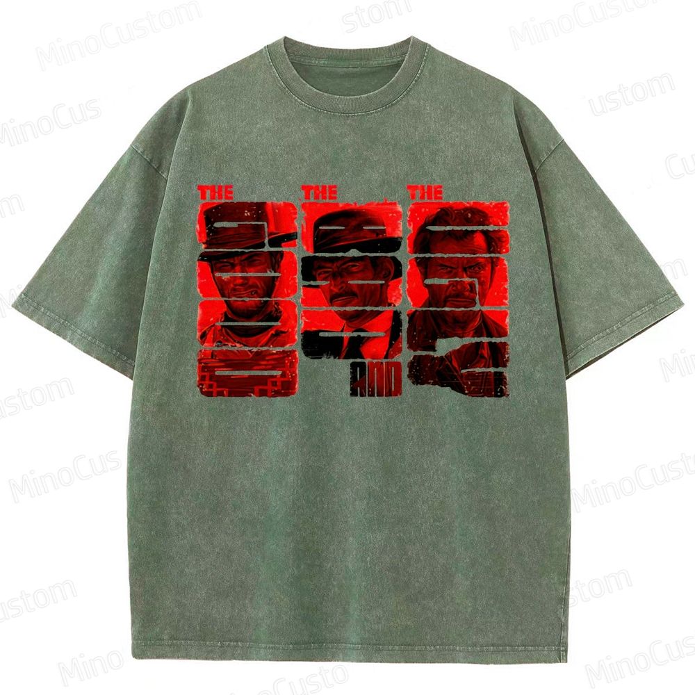 Vintage Washed The Good, the Bad and the Ugly Graphic Western T - shirt