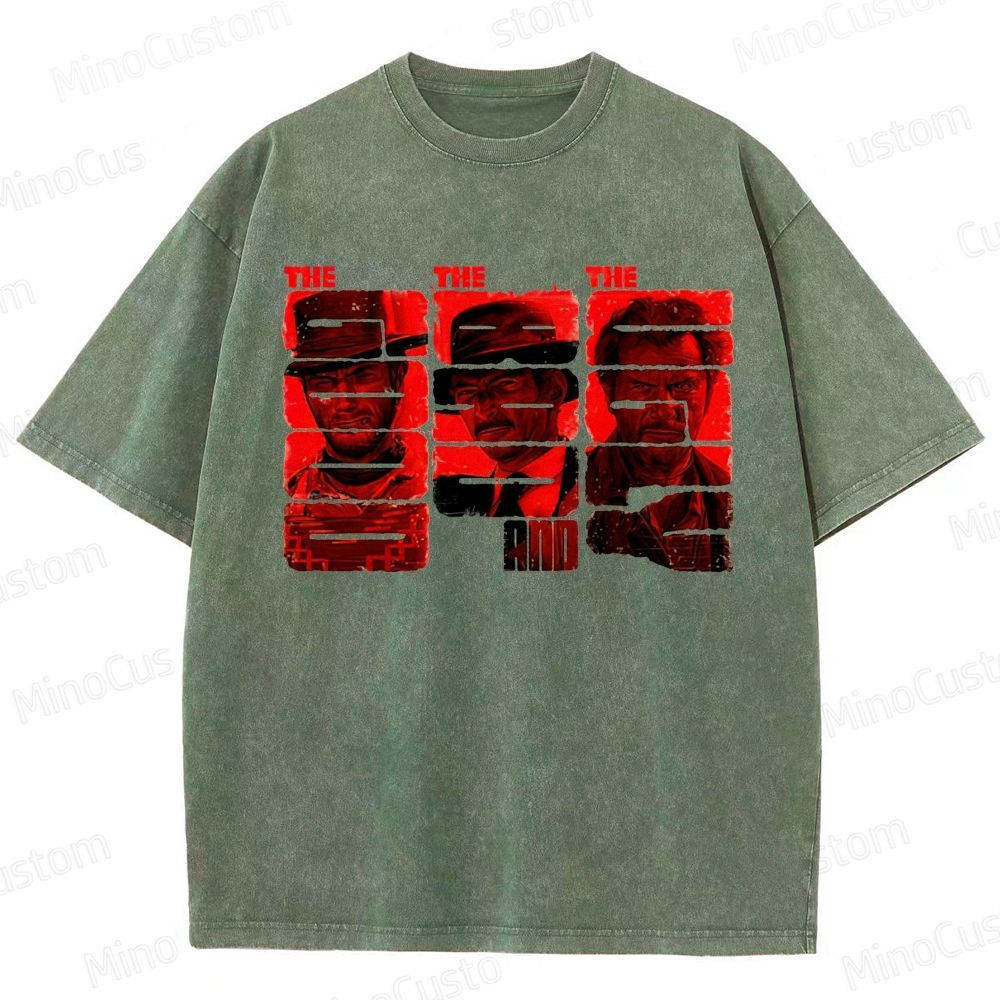 Vintage Washed The Good, the Bad and the Ugly Graphic Western T - shirt