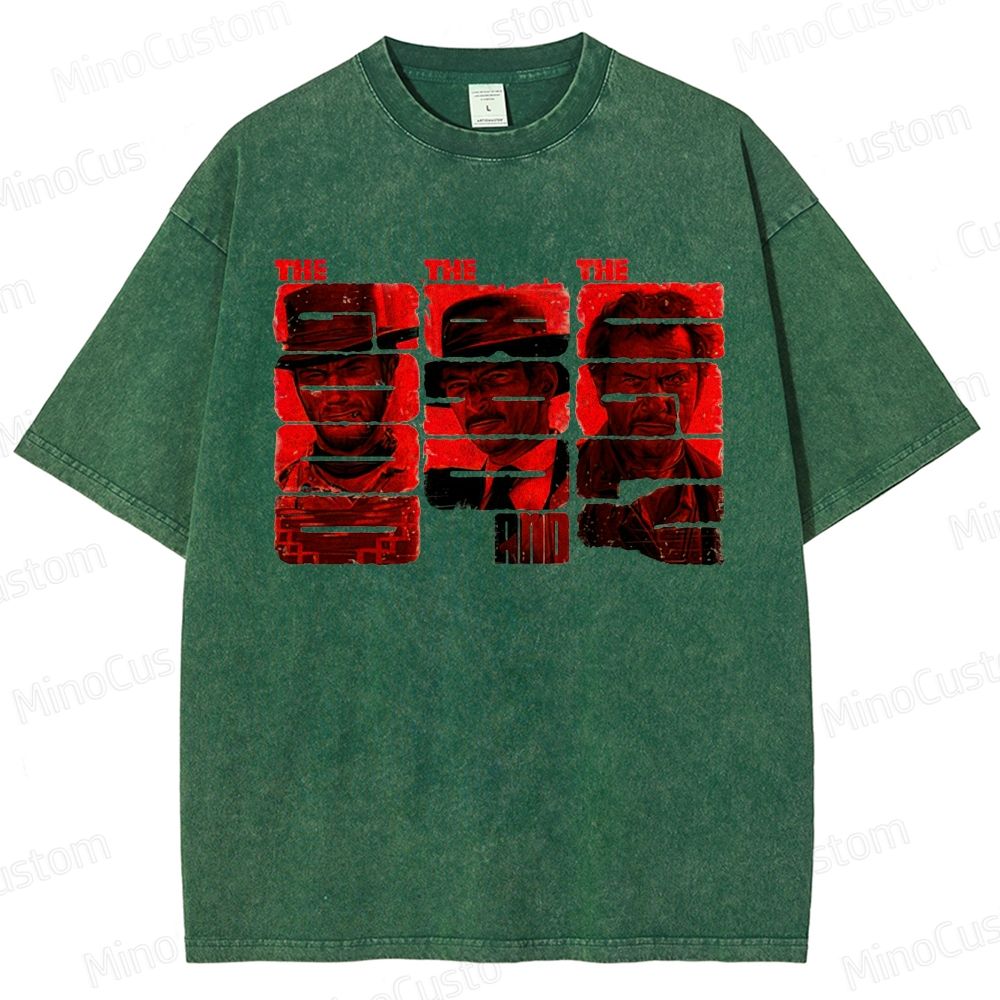 Vintage Washed The Good, the Bad and the Ugly Graphic Western T - shirt