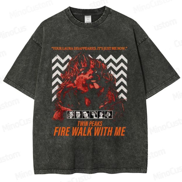 Vintage Washed Twin Peaks: Fire Walk with Me Graphic Mystery T - shirt