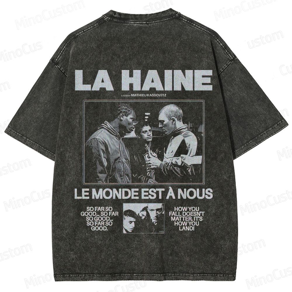 Vintage Washed La Haine Graphic Drama T - shirt