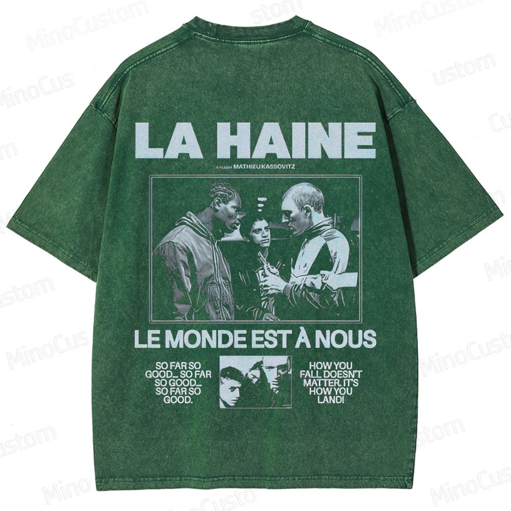 Vintage Washed La Haine Graphic Drama T - shirt