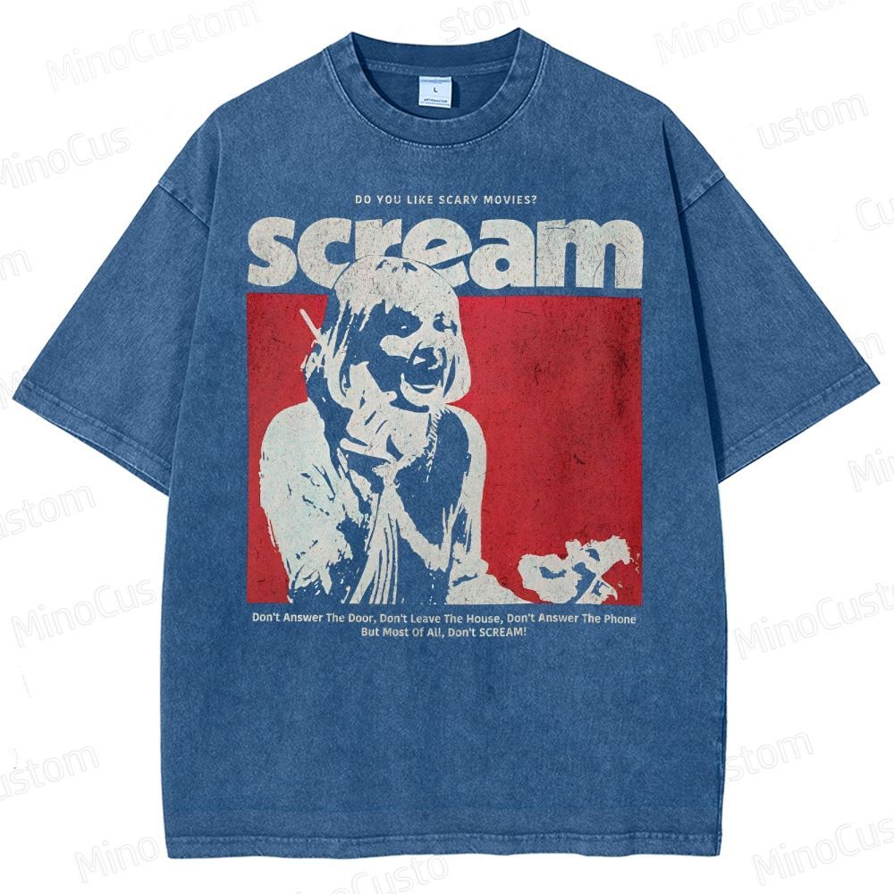 Scream Horror Movie Graphic Washed T-Shirt 