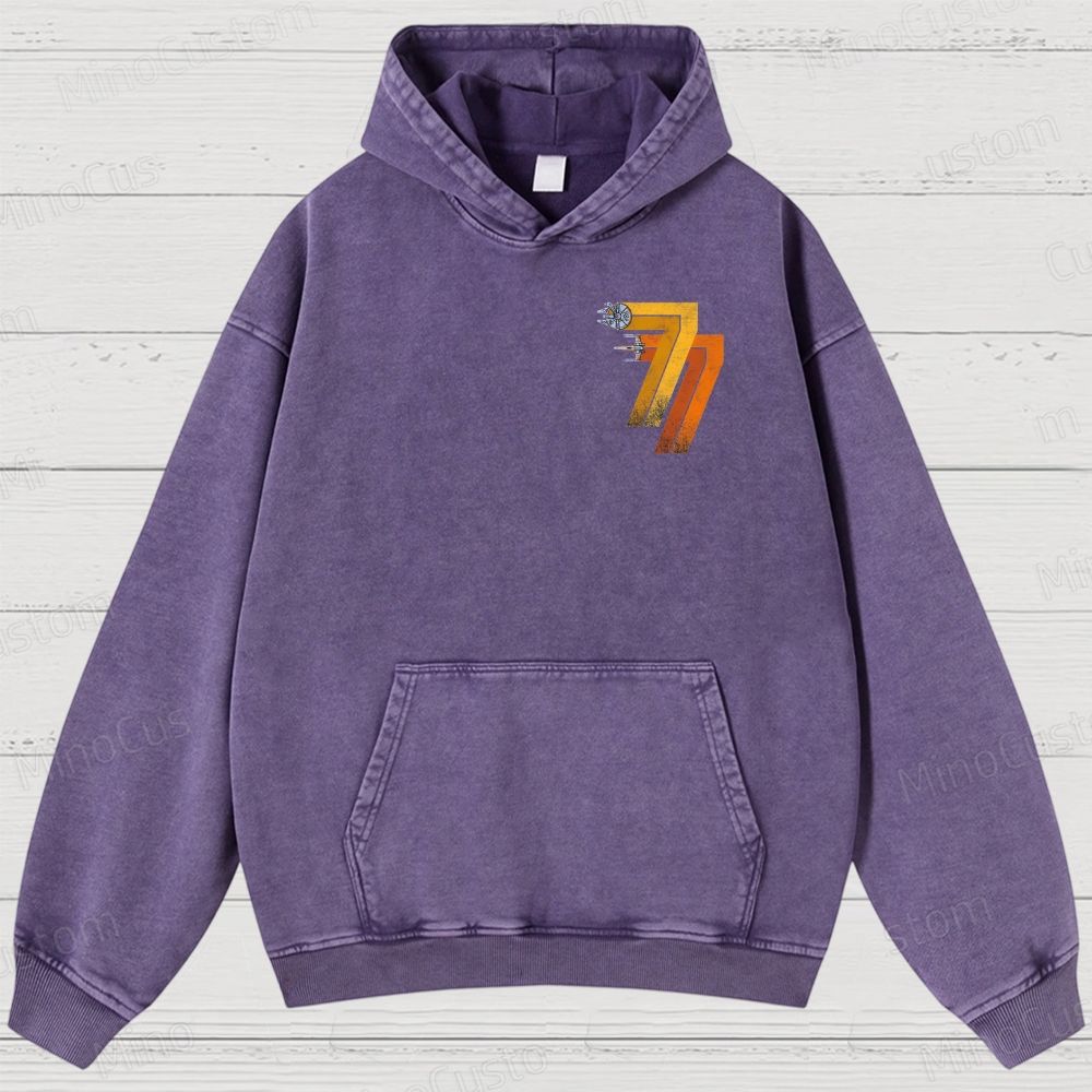 1977 Retro -X-WingFighter  Washed Hoodies 