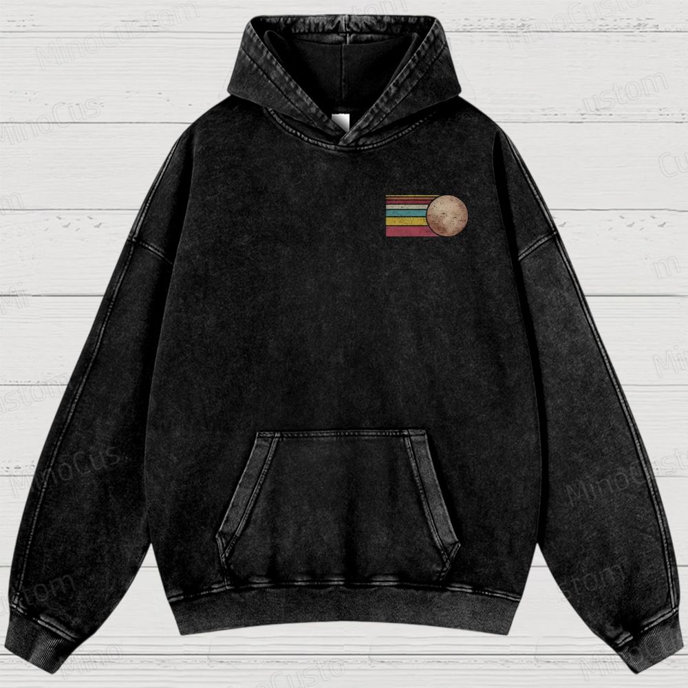 Never Forget Pluto Washed Hoodies 