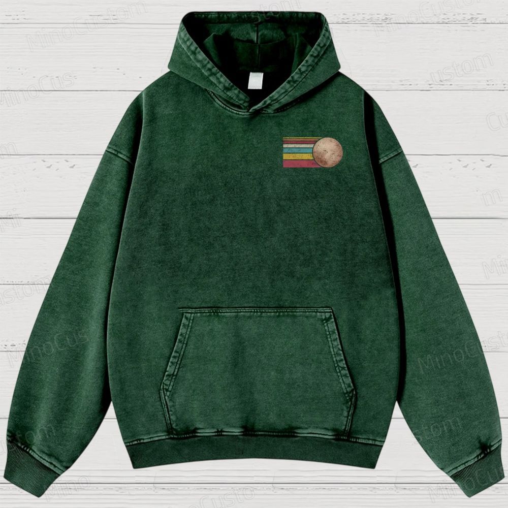 Never Forget Pluto Washed Hoodies 