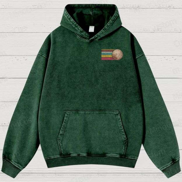 Never Forget Pluto Washed Hoodies 
