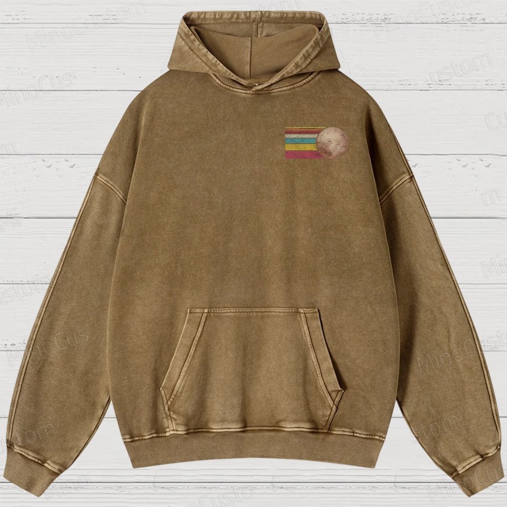 Never Forget Pluto Washed Hoodies 
