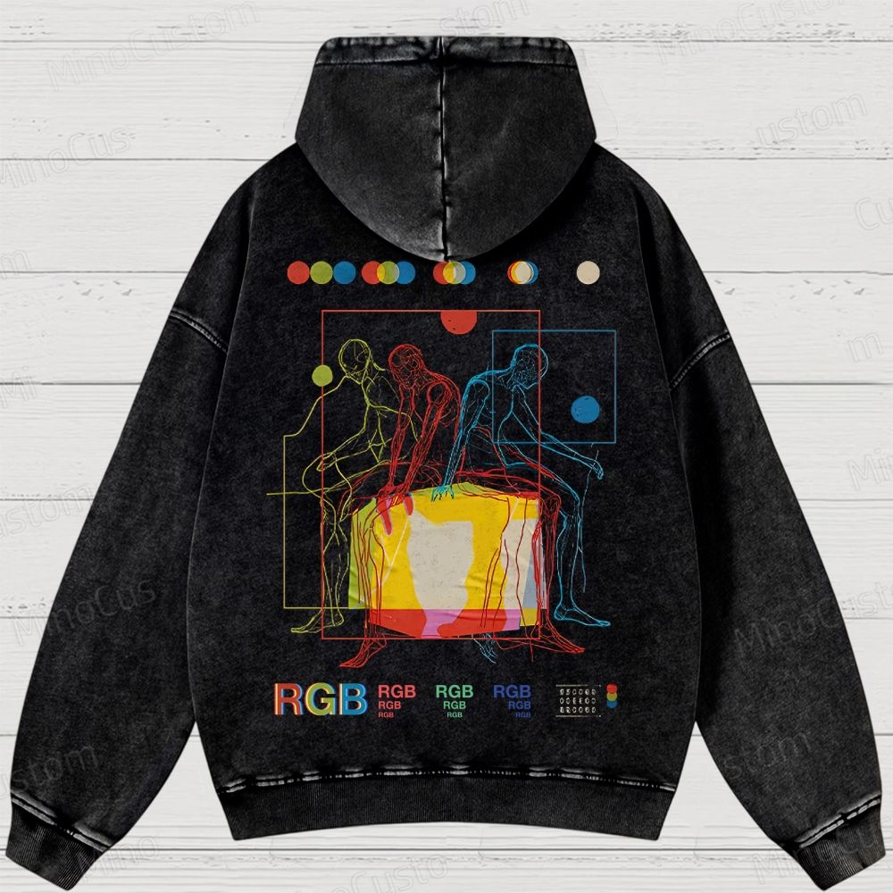 Meditation in Color Washed Hoodies 