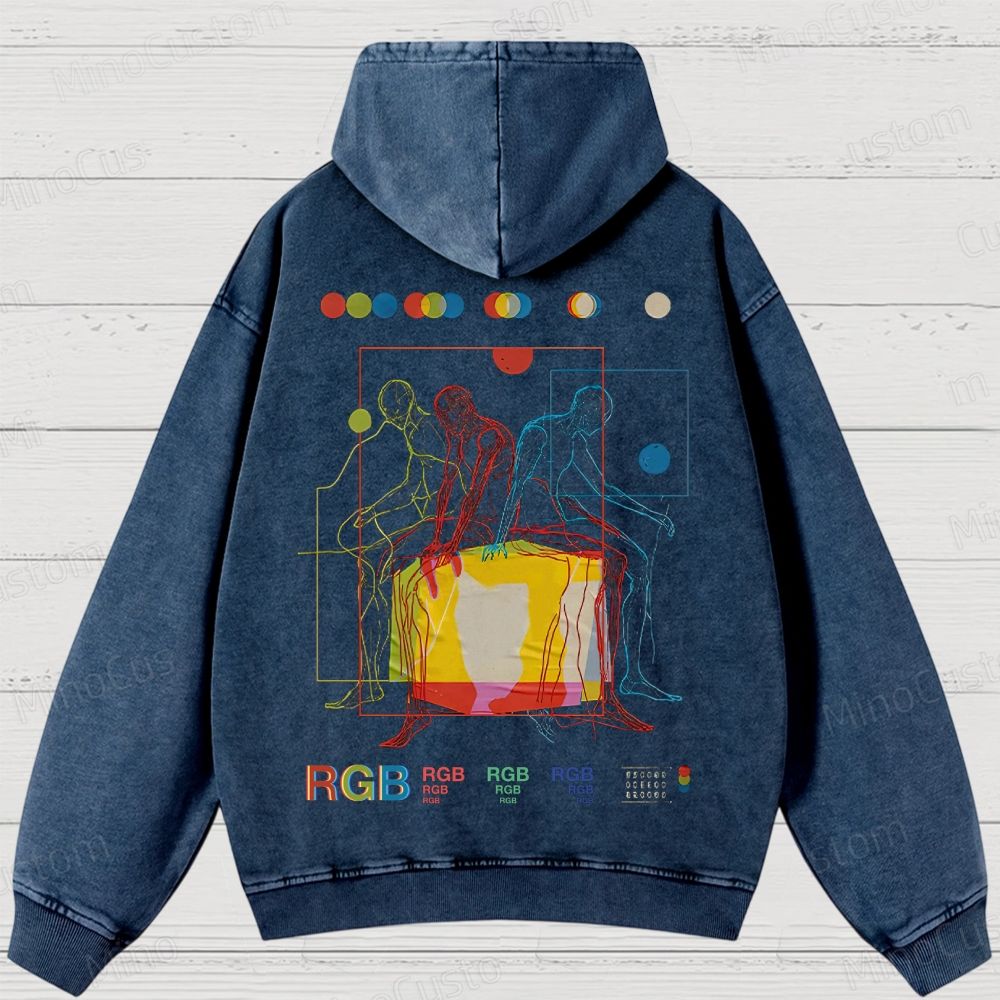 Meditation in Color Washed Hoodies 