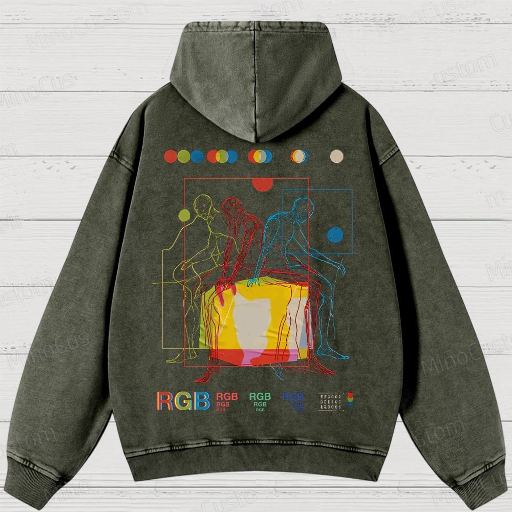 Meditation in Color Washed Hoodies 