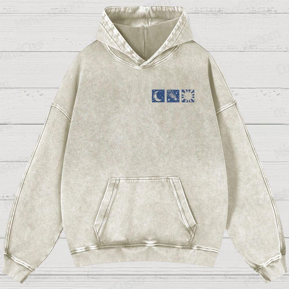 Space Exploration Washed Hoodies 