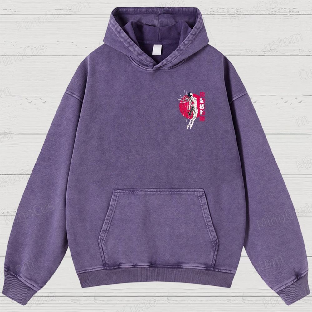 Ghost In The shell Washed Hoodies 