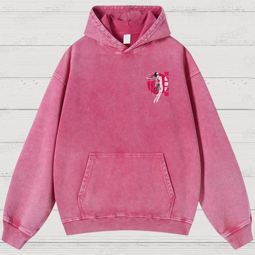 Ghost In The shell Washed Hoodies 