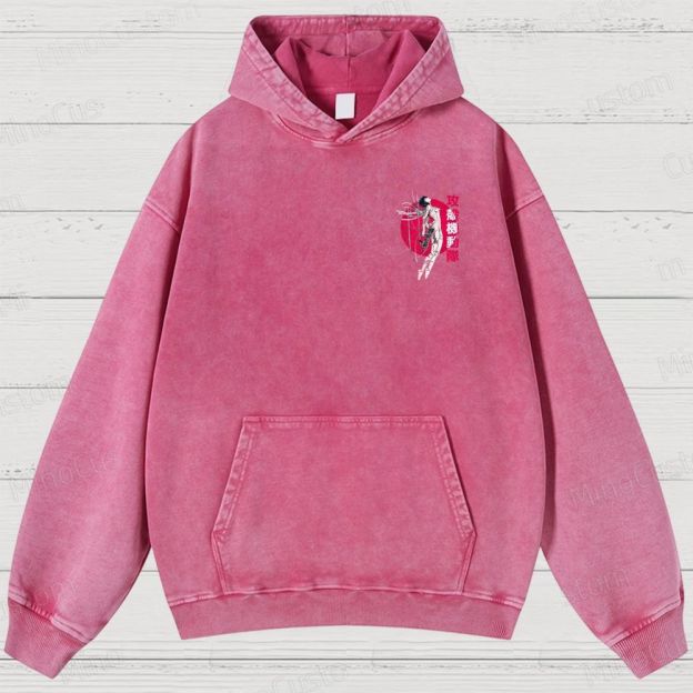 Ghost In The shell Washed Hoodies 