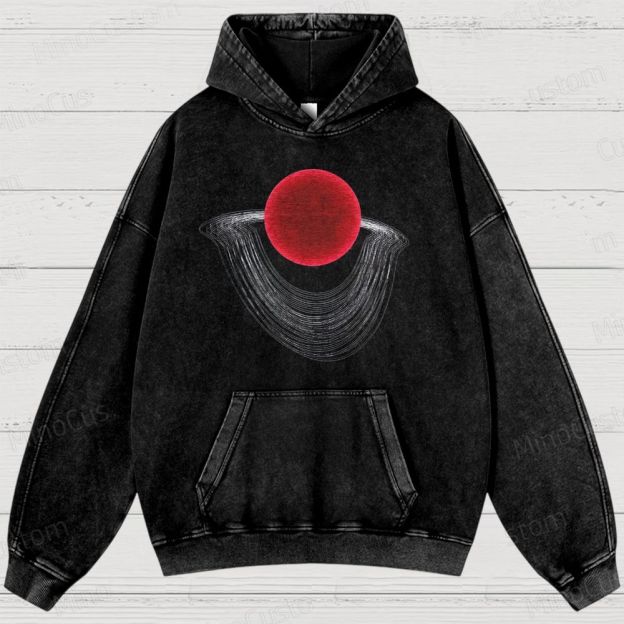 Dali Gravity - Red Sun Washed Hoodies 