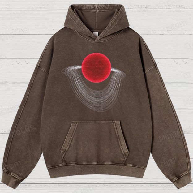 Dali Gravity - Red Sun Washed Hoodies 