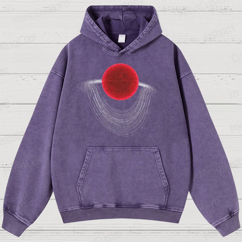 Dali Gravity - Red Sun Washed Hoodies 