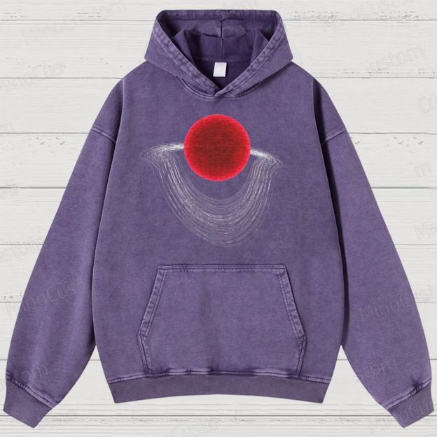 Dali Gravity - Red Sun Washed Hoodies 