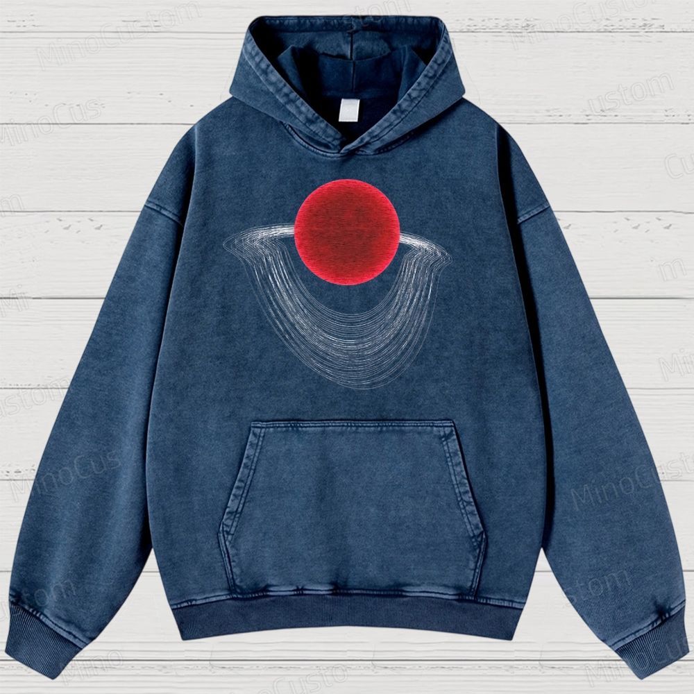 Dali Gravity - Red Sun Washed Hoodies