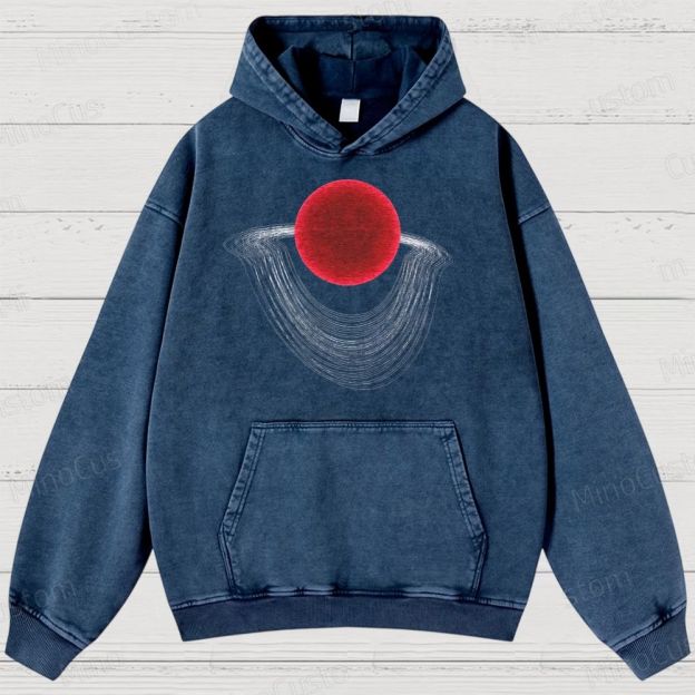 Dali Gravity - Red Sun Washed Hoodies 