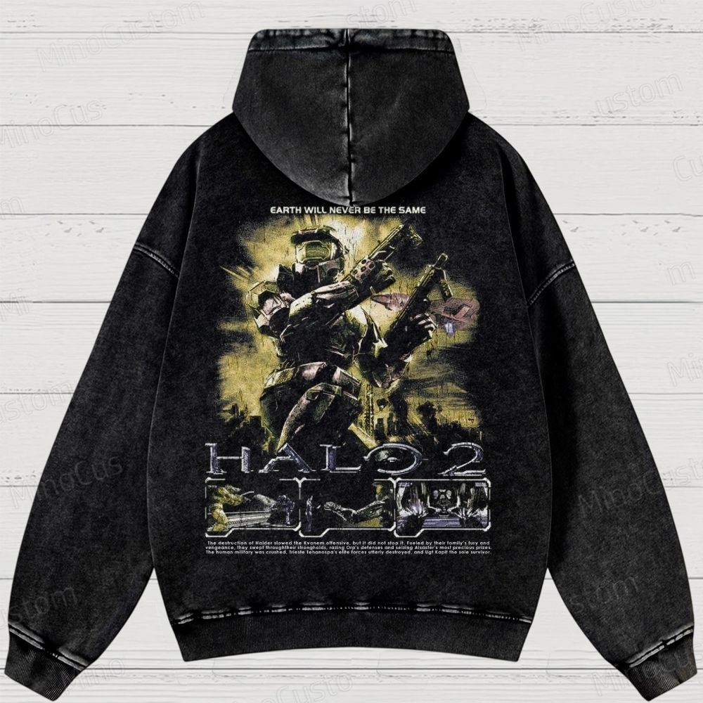Wash Master Chief Spartan Washed Hoodies