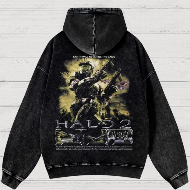 Wash Master Chief Spartan Washed Hoodies 