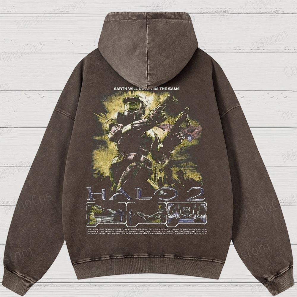 Wash Master Chief Spartan Washed Hoodies 