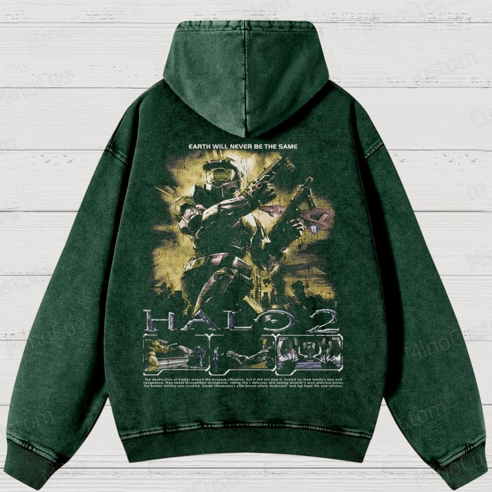 Wash Master Chief Spartan Washed Hoodies 