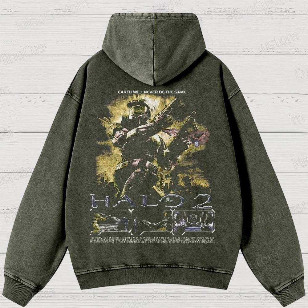 Wash Master Chief Spartan Washed Hoodies 