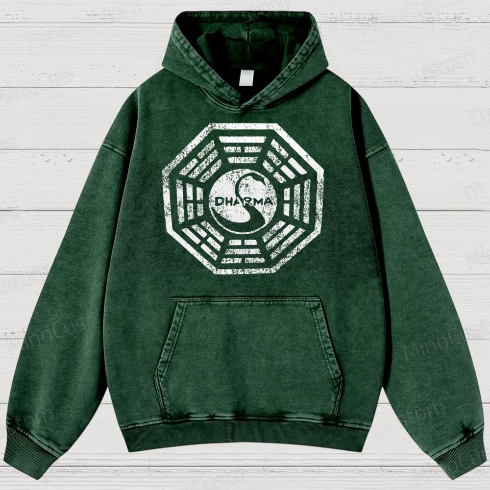 Dharma Initiative Vintage Washed Hoodies 