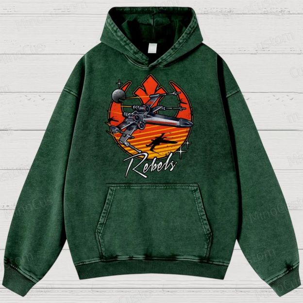 Retro Rebels Star Battles VintageDistressed Hoodie