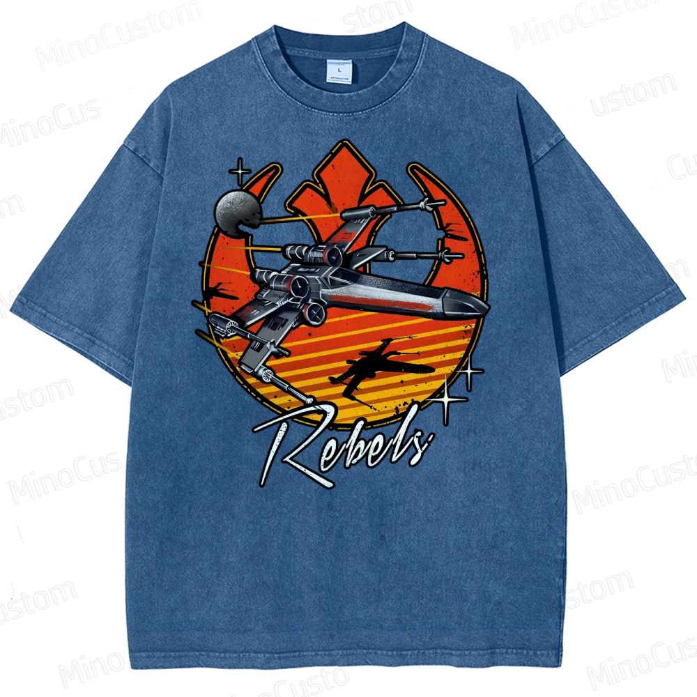 Retro Rebels Star Battles Vintage Washed T-Shirt 
