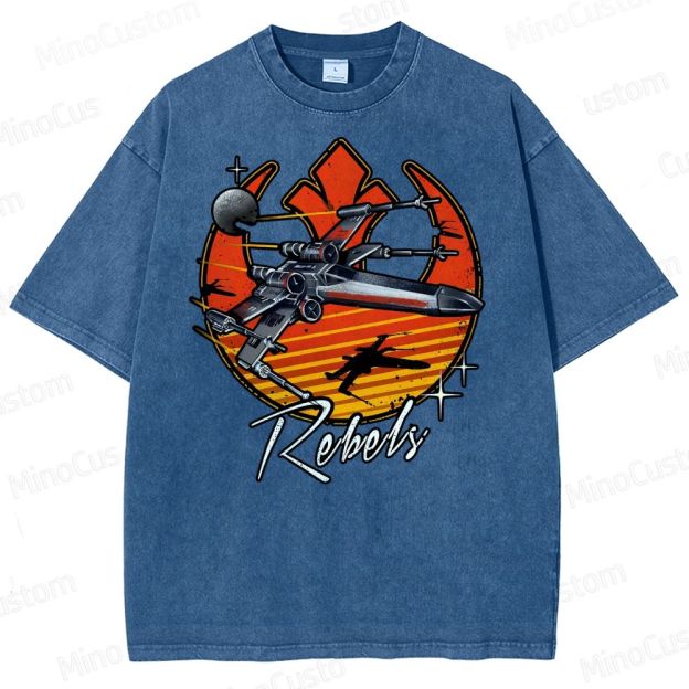 Retro Rebels Star Battles Vintage Washed T-Shirt 