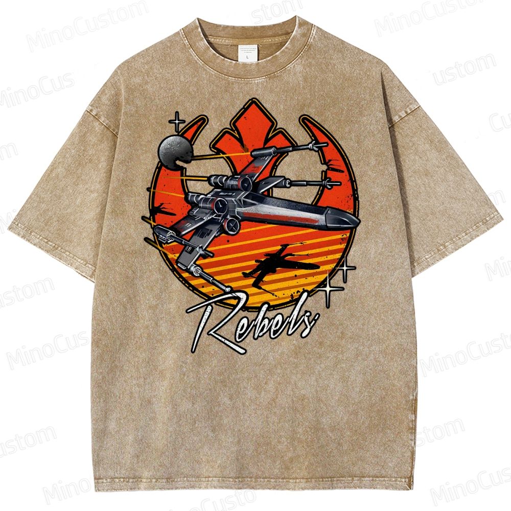 Retro Rebels Star Battles Vintage Washed T-Shirt 