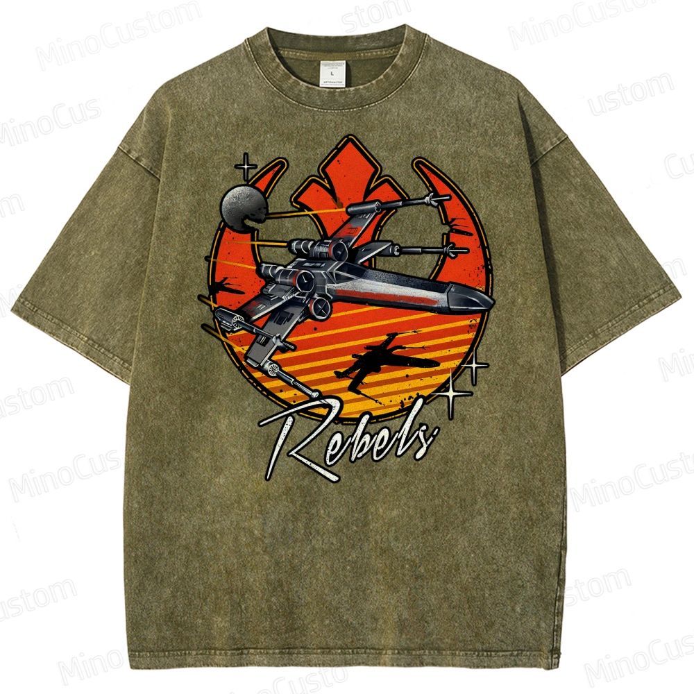Retro Rebels Star Battles Vintage Washed T-Shirt 