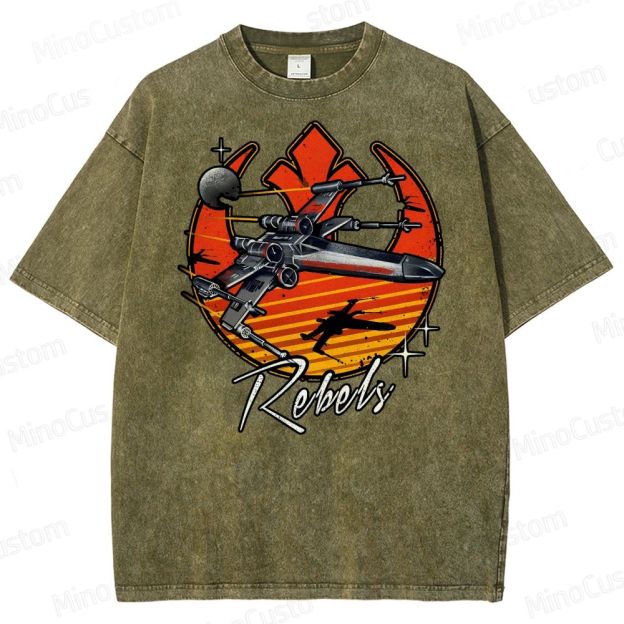 Retro Rebels Star Battles Vintage Washed T-Shirt 
