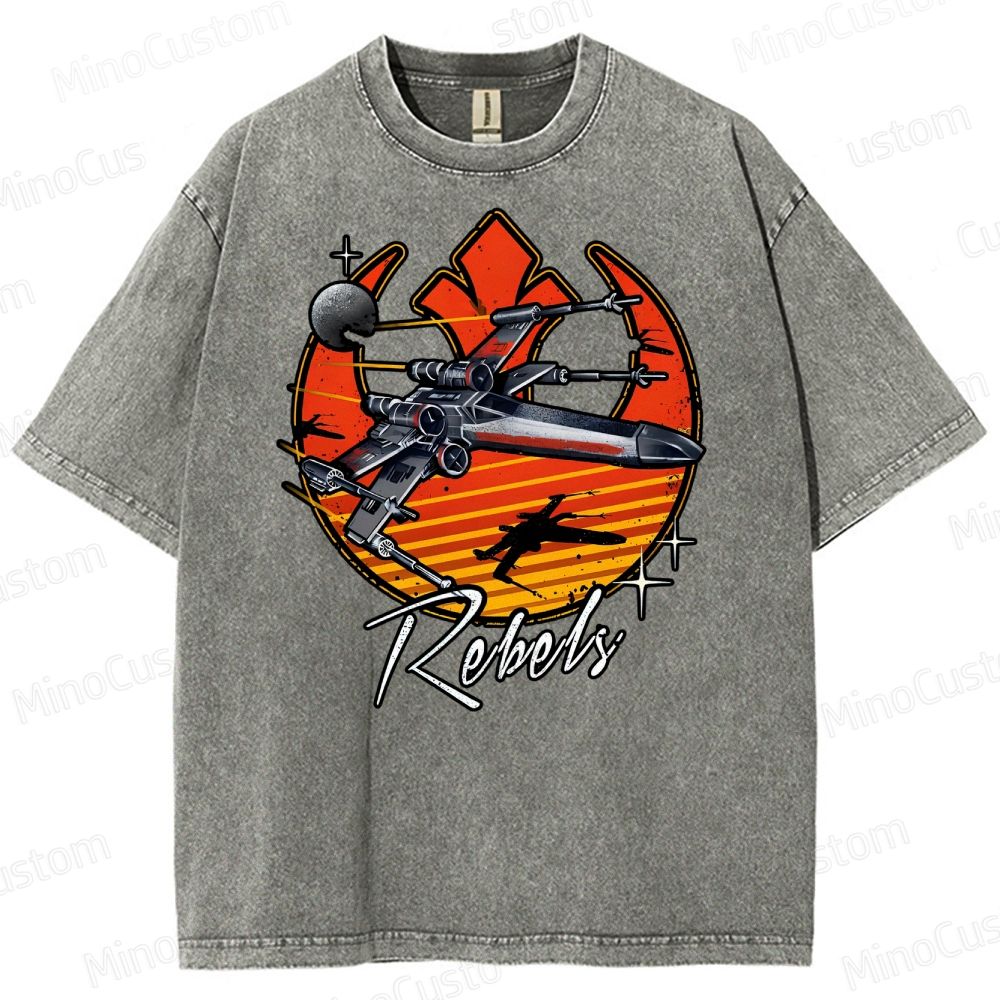Retro Rebels Star Battles Vintage Washed T-Shirt 