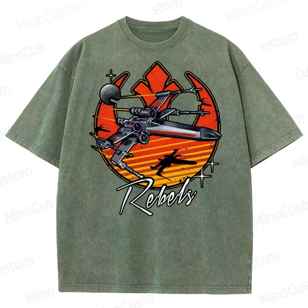 Retro Rebels Star Battles Vintage Washed T-Shirt 