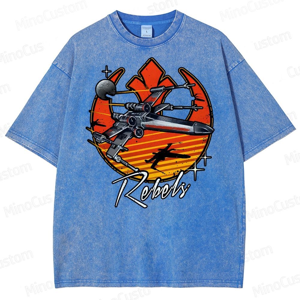 Retro Rebels Star Battles Vintage Washed T-Shirt 