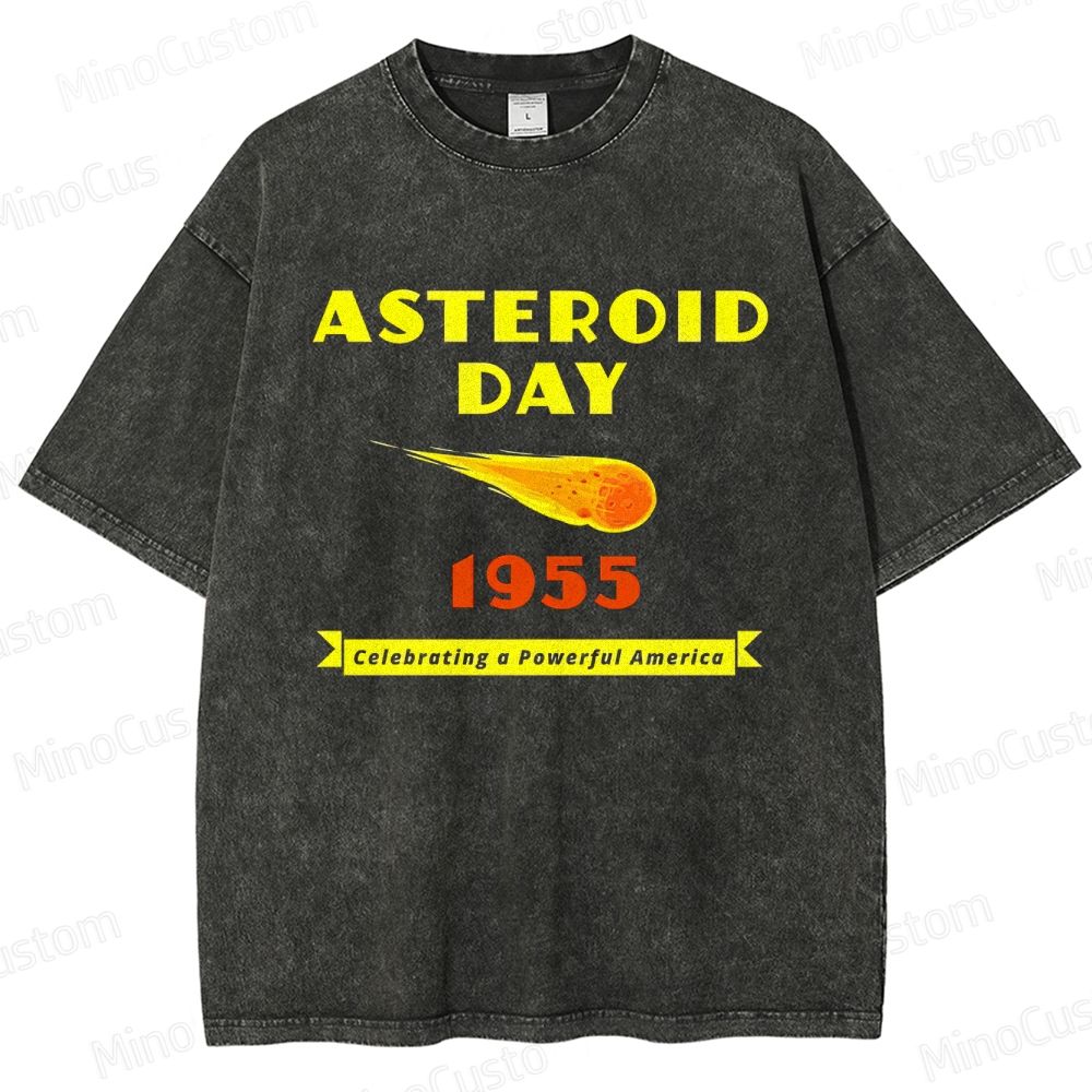 Vintage Washed Asteroid City - Inspired Graphic T - shirt