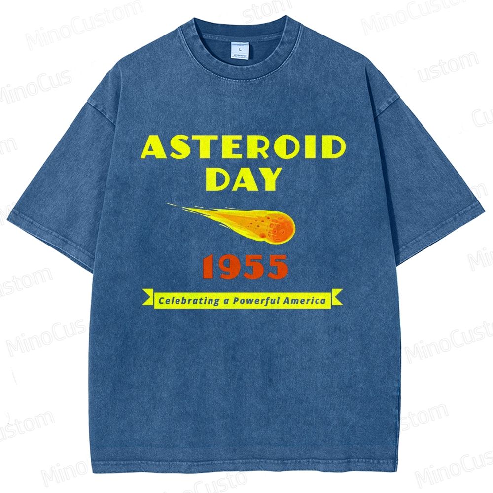 Vintage Washed Asteroid City - Inspired Graphic T - shirt