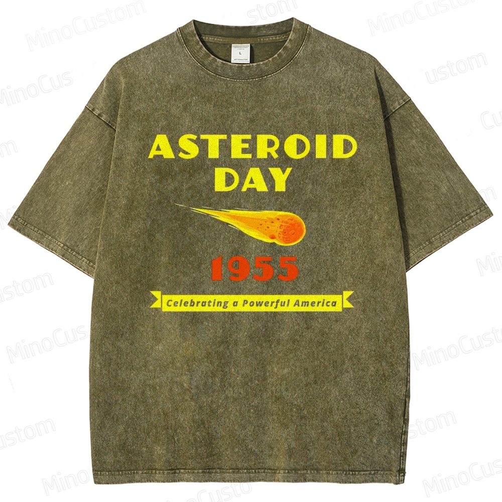 Vintage Washed Asteroid City - Inspired Graphic T - shirt