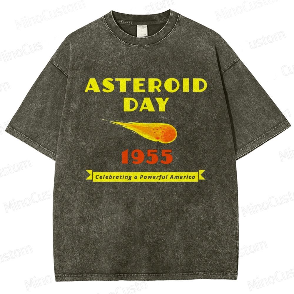 Vintage Washed Asteroid City - Inspired Graphic T - shirt