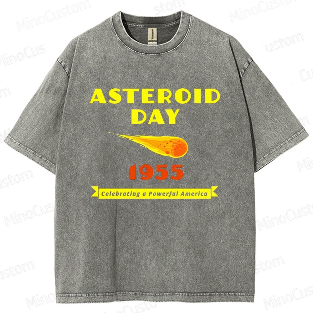 Vintage Washed Asteroid City - Inspired Graphic T - shirt